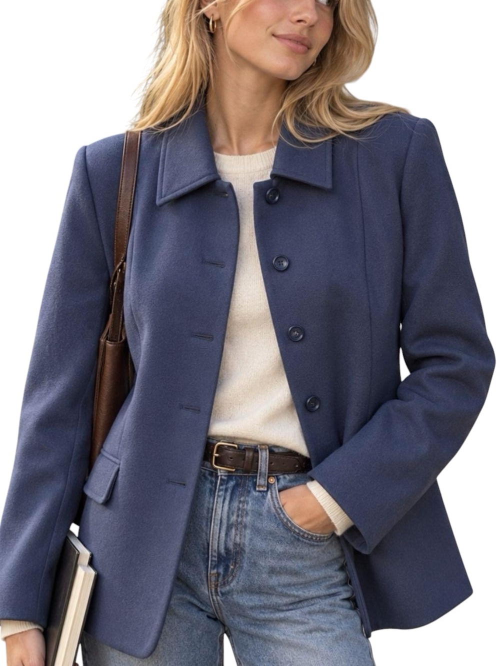 💙VTG Pendleton Women’s Blue Classic Minimalist Tailored Oversized Blazer 14